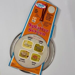 Vintage “As Seen on TV” Splatter Screen | K-Tel Stainless Steel Kitchen Tool